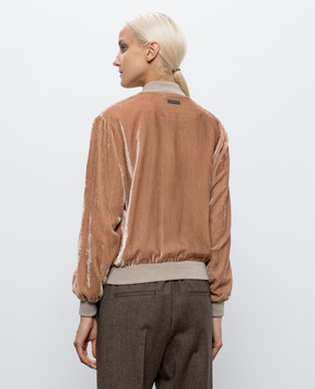Peserico Brown velvet sports jacket A21046B3951