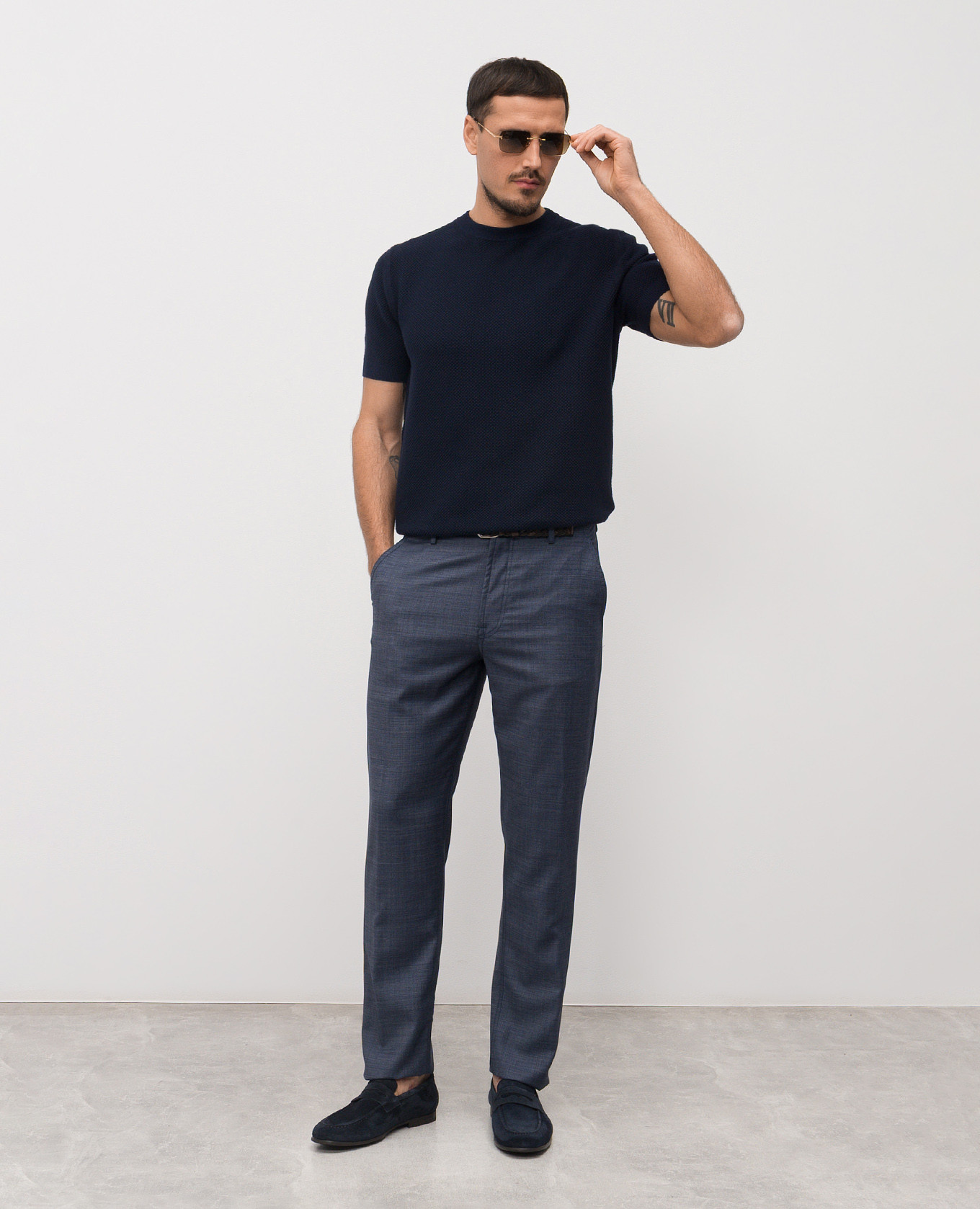 Blue T-shirt with a pattern Canali 2