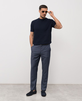 Canali Blue wool pants AA02524U91675
