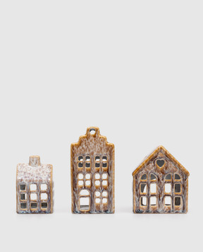 BloomingvilleMINI Set of ceramic house candlesticks 82061871