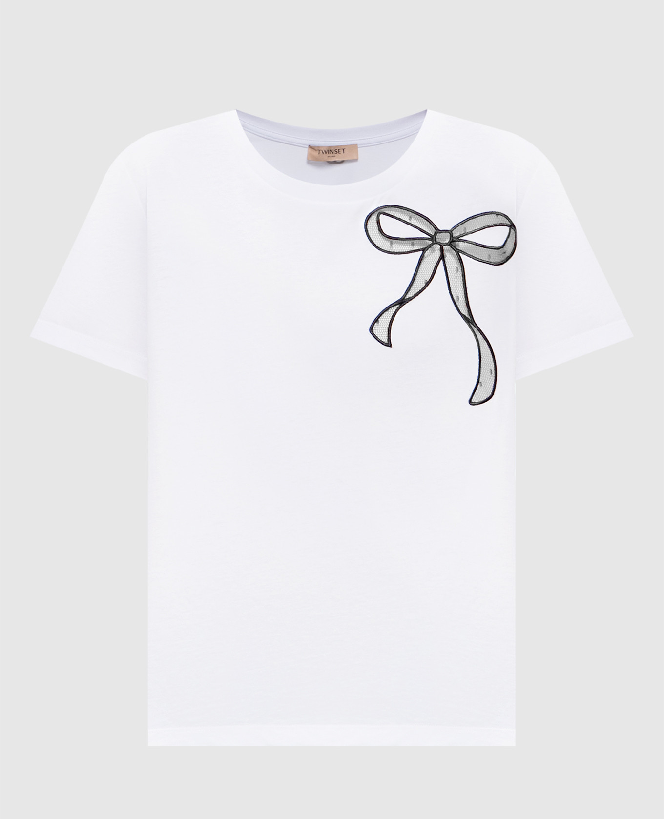 

White T-shirt with bow Twinset