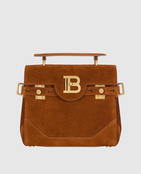 Balmain Brown suede satchel bag B-Buzz 23 GN1DB526LSDL