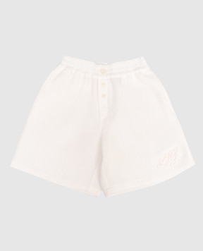 Dolce&Gabbana Children's white shorts with monogram patch L43Q97FU628812+