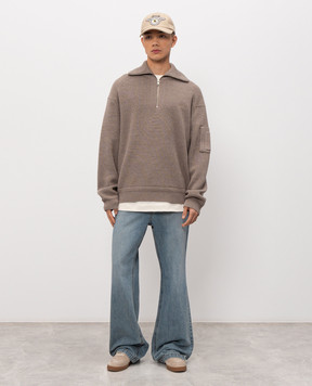 Juun.j Brown sweater with wool JC6251P31A