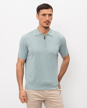 Canali Green cotton polo shirt MK02460C1165