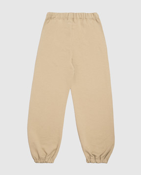 Maison Margiela MM6 Kids' khaki joggers with logo print M61148MM02X