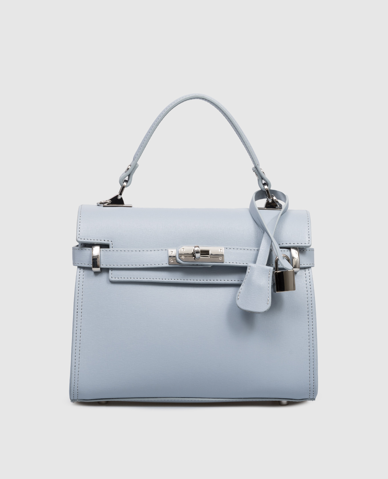 

Blue SAFFIANO leather satchel bag Gianni Notaro, Light blue