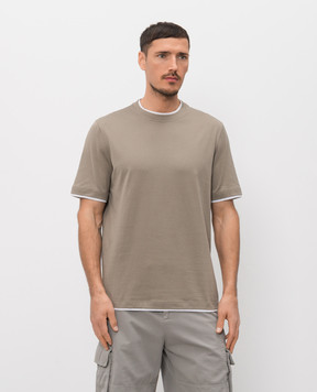 Brunello Cucinelli Khaki T-shirt M0B137427
