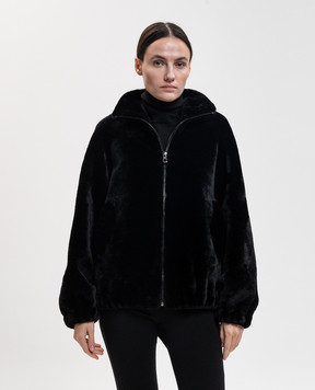 Babe Pay Pls Black sheepskin coat 2628SETA