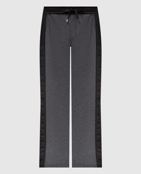 Dolce&Gabbana Grey striped sweatpants GP1P9THUML9