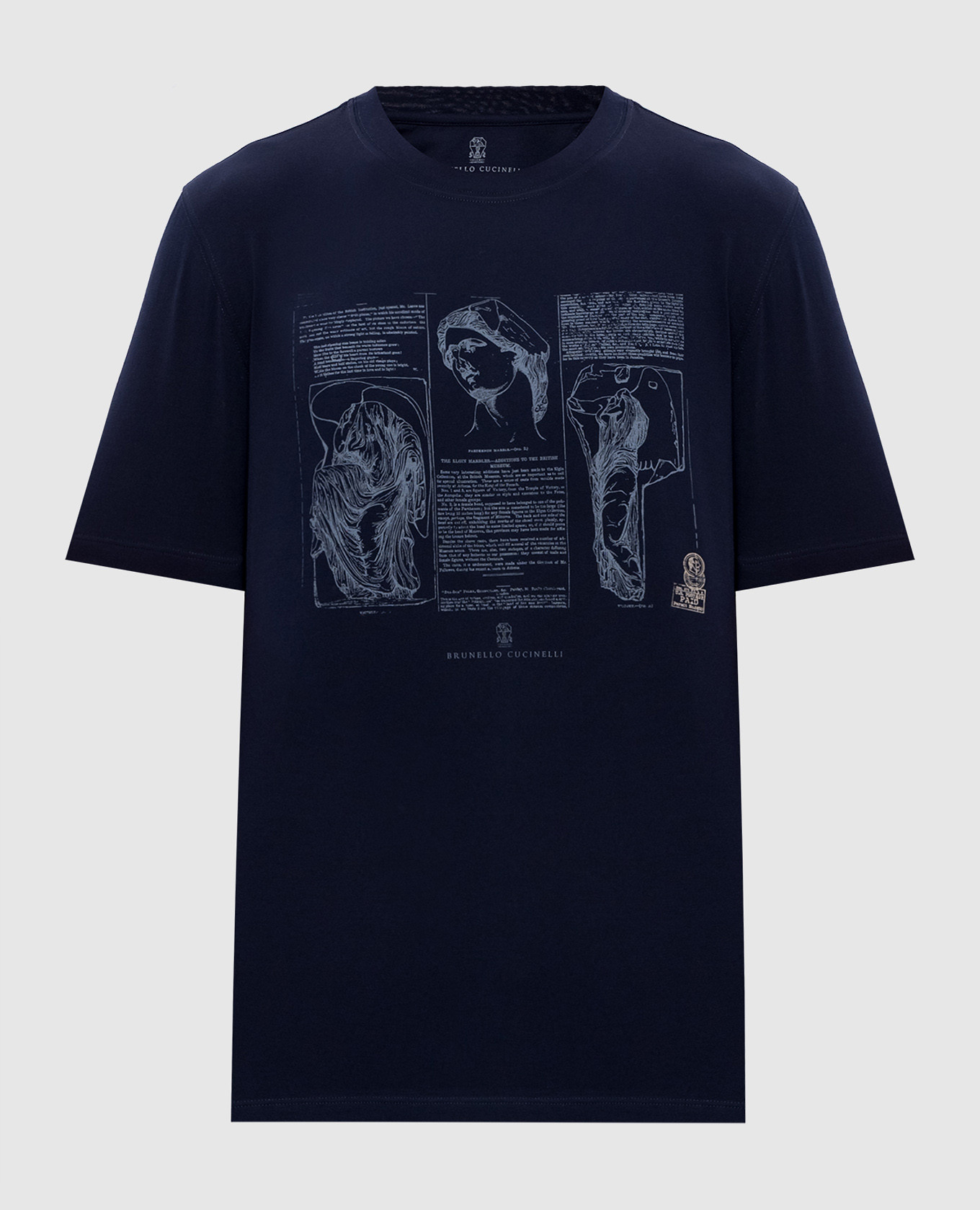 Blue T-shirt with branded print