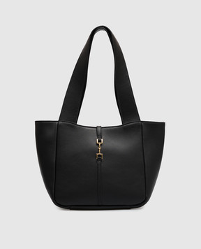 Christian Villa Black leather tote bag 06682
