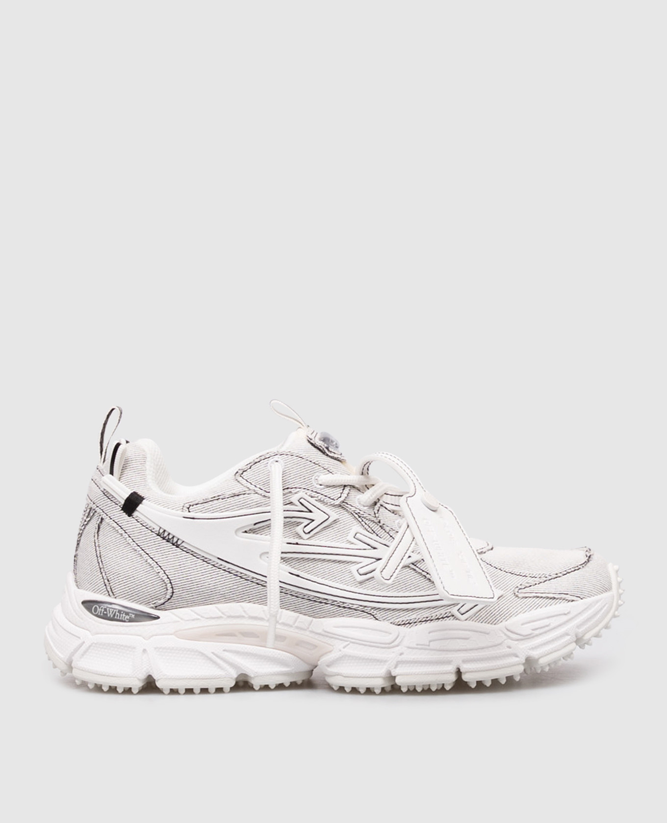 Denim Be Right Back White Sneakers with Logo