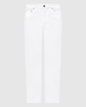 Pini Parma White jeans with logo patch PINIJEAWHI