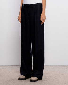 Peserico Blue wool pants A0456706548