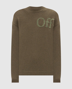 Off-White Khaki wool sweater 44MHE20QF26K001