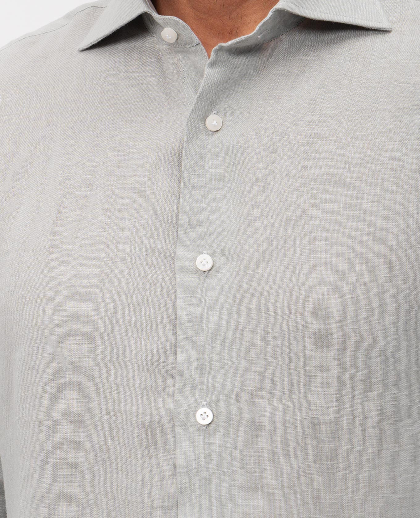 Gray linen shirt Pini Parma 5