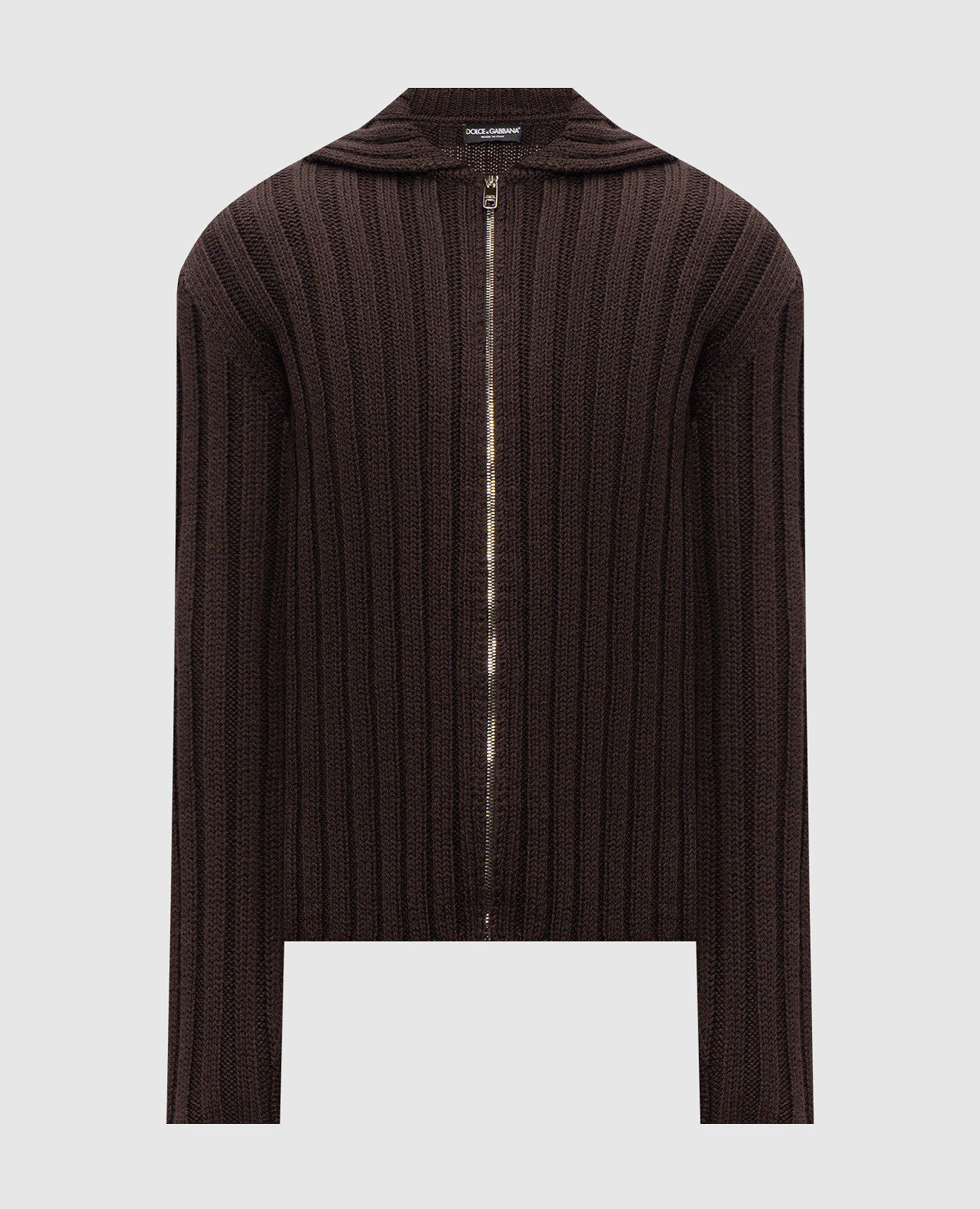 Brown wool cardigan Dolce&Gabbana