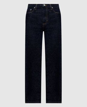 Loulou de Saison JUDE blue jeans with logo patch JUDELDS
