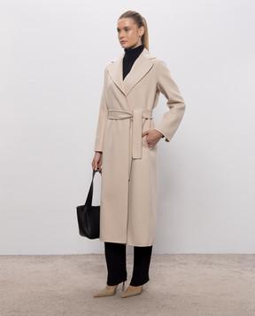 Max Mara Beige POLDO wool coat with a smell POLDO