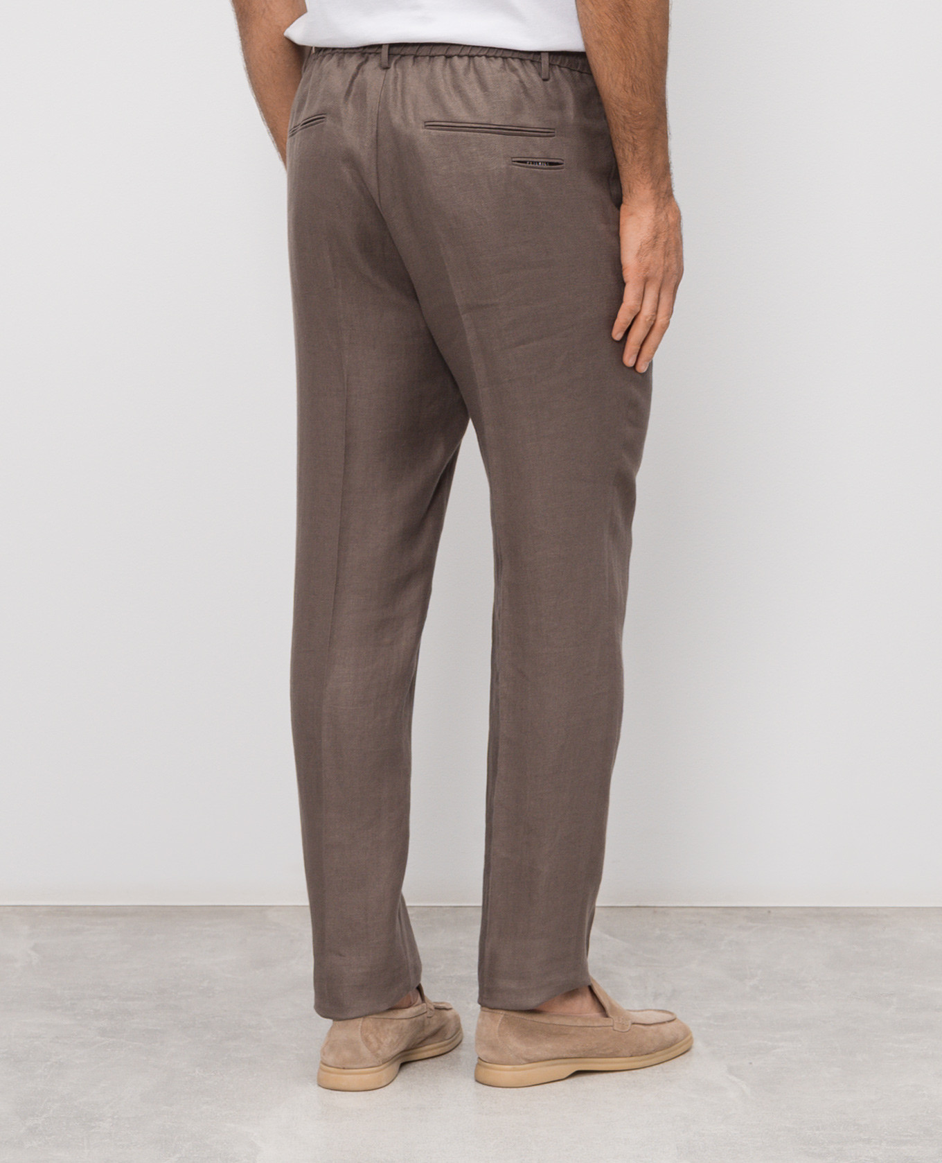 

Brown linen pants Peserico