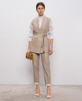 Peserico Beige pants with lurex A0468000591