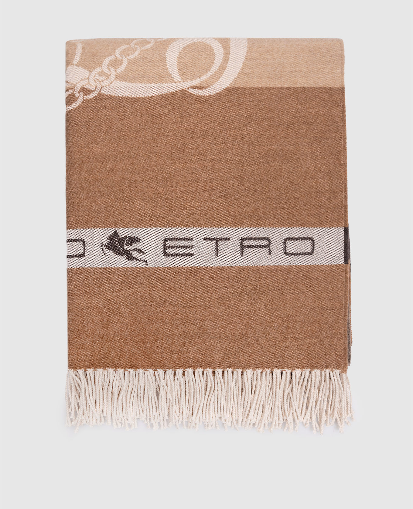 

Brown wool plaid with a pattern Etro Home