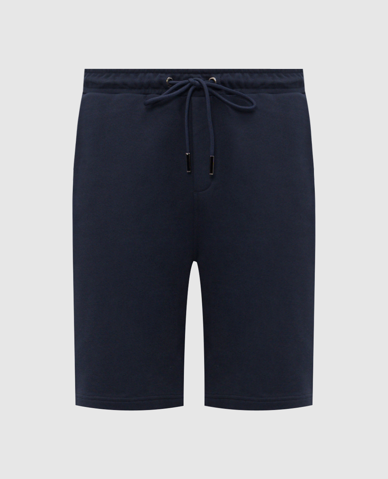 Blue shorts with branded print