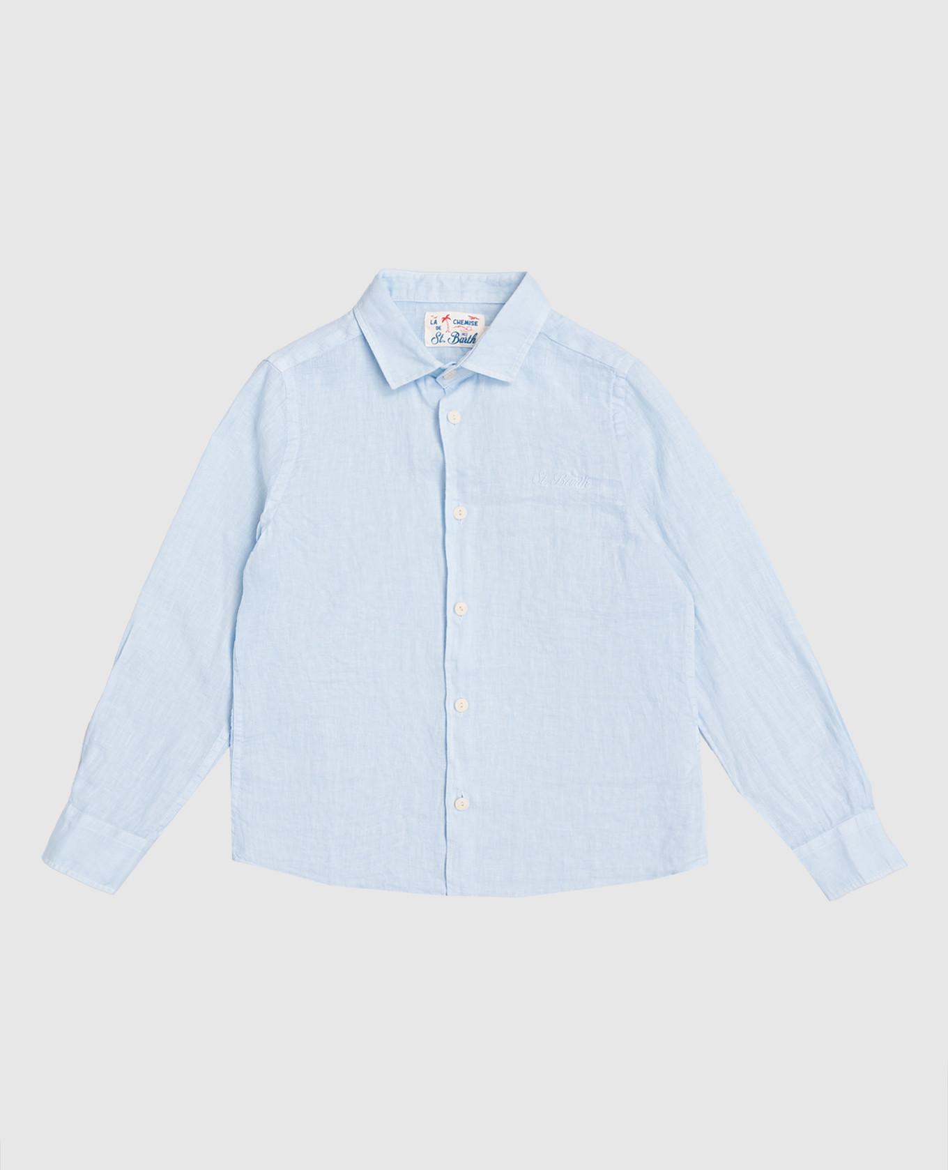

Children's blue Agnes linen shirt MC2 SAINT BARTH, Light blue