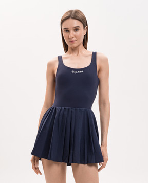 Sporty & Rich Blue pleated dress DR00975326BL106