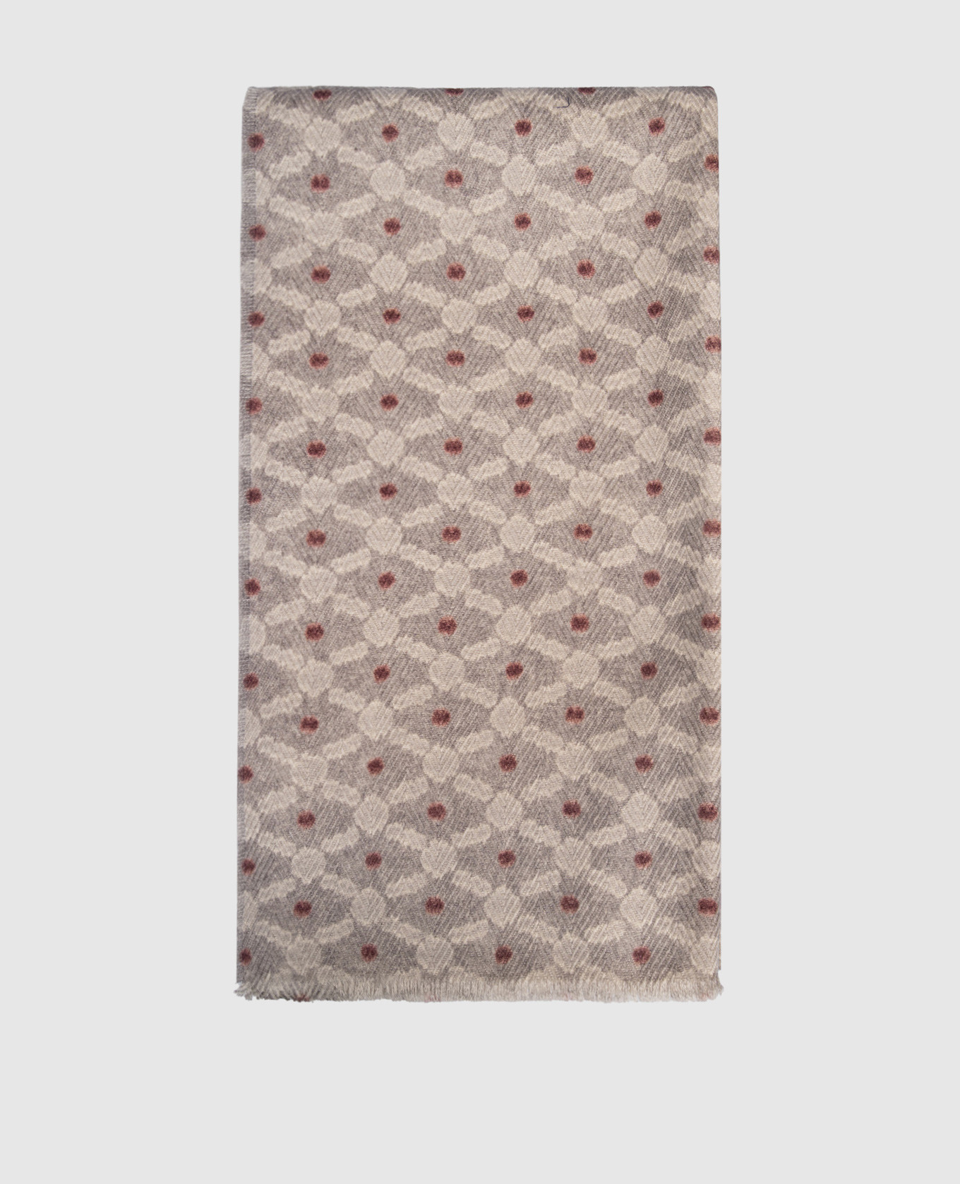 

Gray double-sided wool scarf with a pattern Pini Parma, Grey