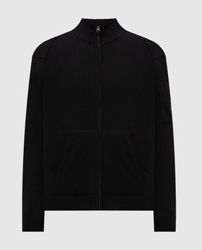 C.P. Company Black cardigan with wool MKN708A110149A