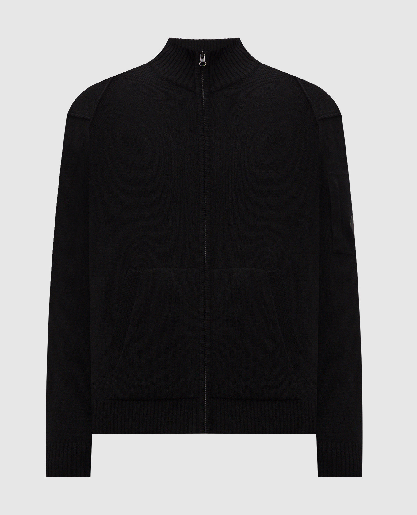Black cardigan with wool