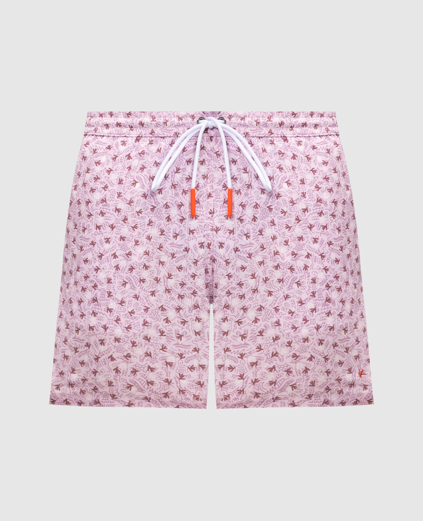 Pink printed swim shorts