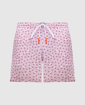 ISAIA Pink printed swim shorts COSI19BW260