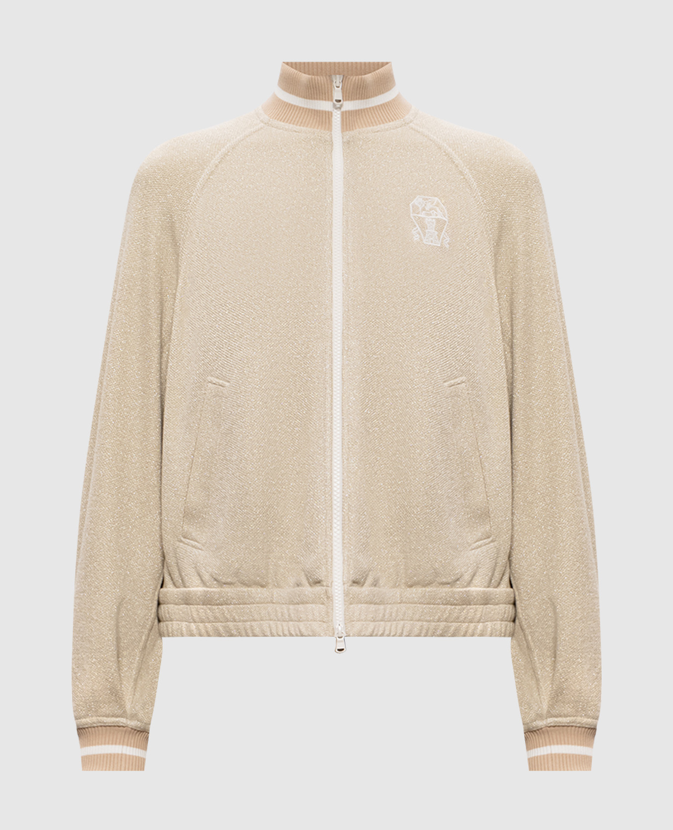 

Beige sports jacket with lurex Brunello Cucinelli