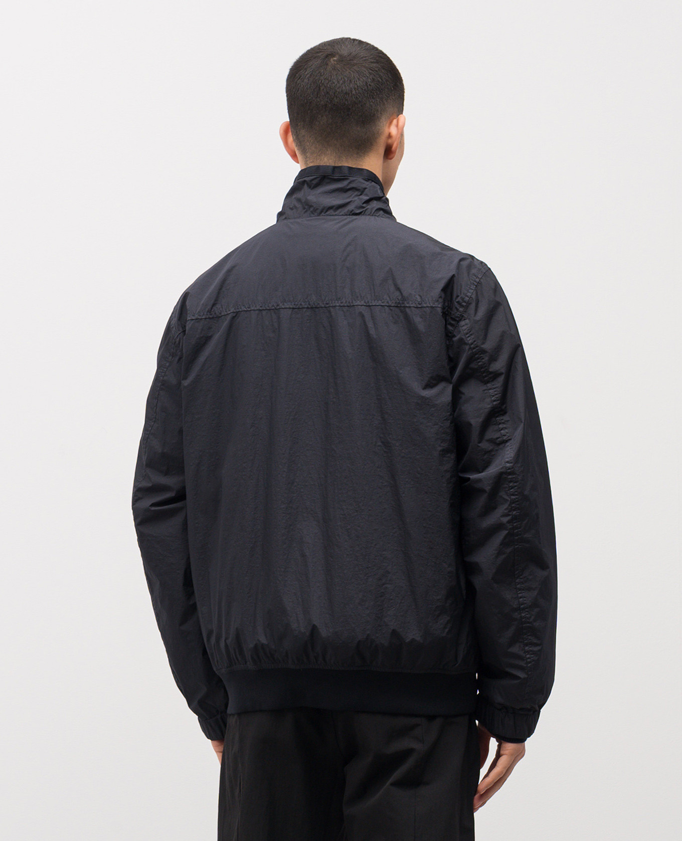 Blue windbreaker with logo Stone Island 4