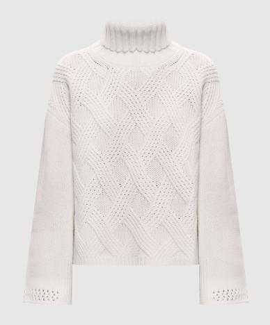 Ivory wool and cashmere sweater