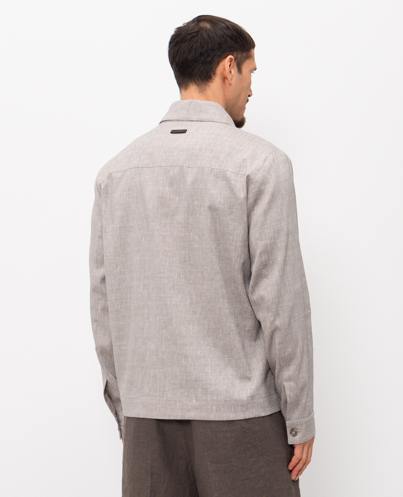

Gray linen and wool jacket Peserico, Grey