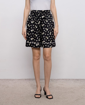 Dolce&Gabbana Black printed silk shorts FTDKSTIS13H