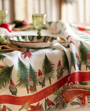 TESSITURA TOSCANA TELERIE White tablecloth JOLLY ELF NT240116020067