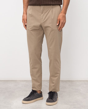 Peserico Beige pants with logo patch R54774T23D00800