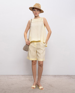 Peserico Yellow linen top S0819602647