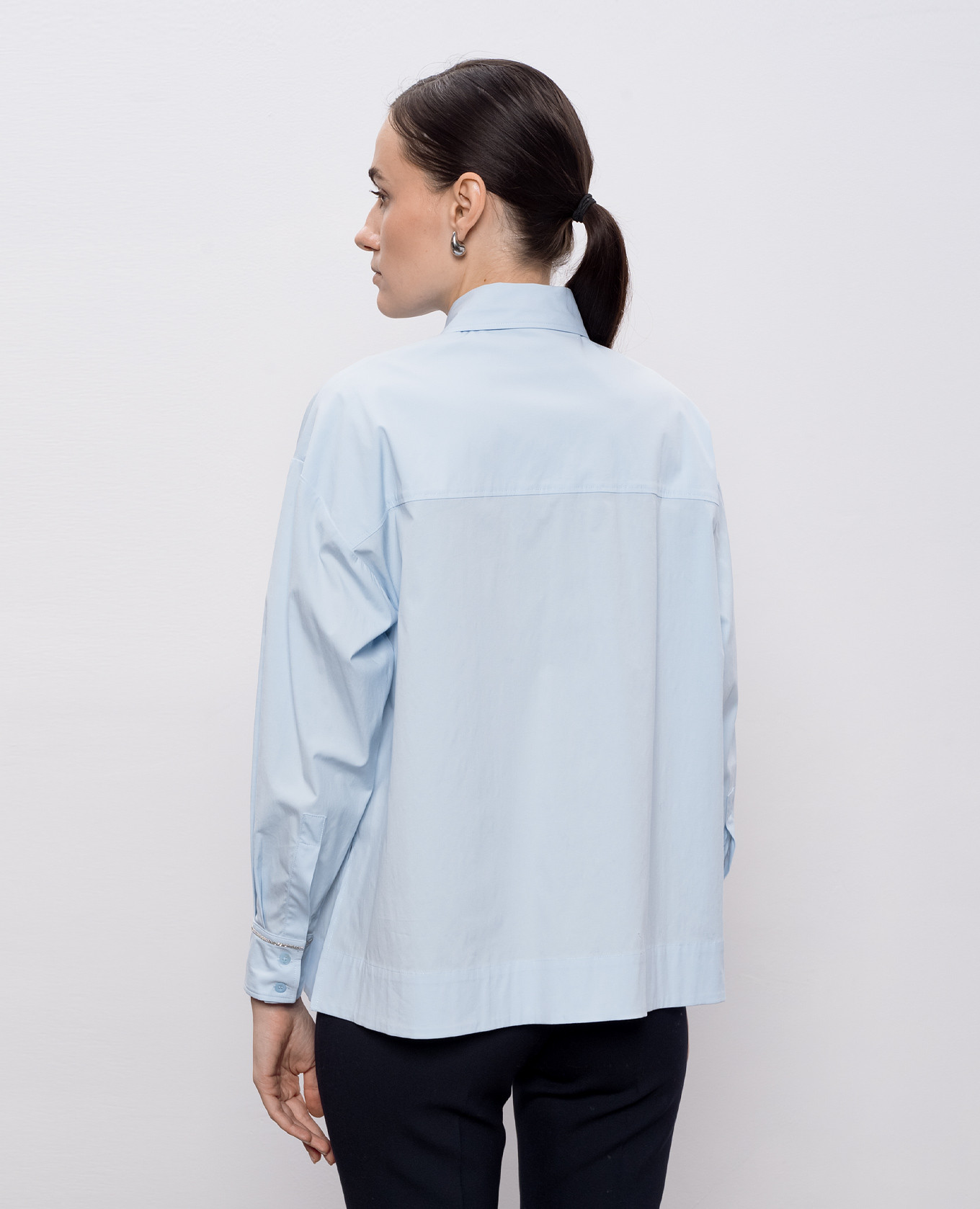 

Blue shirt with a monil chain Peserico, Light blue