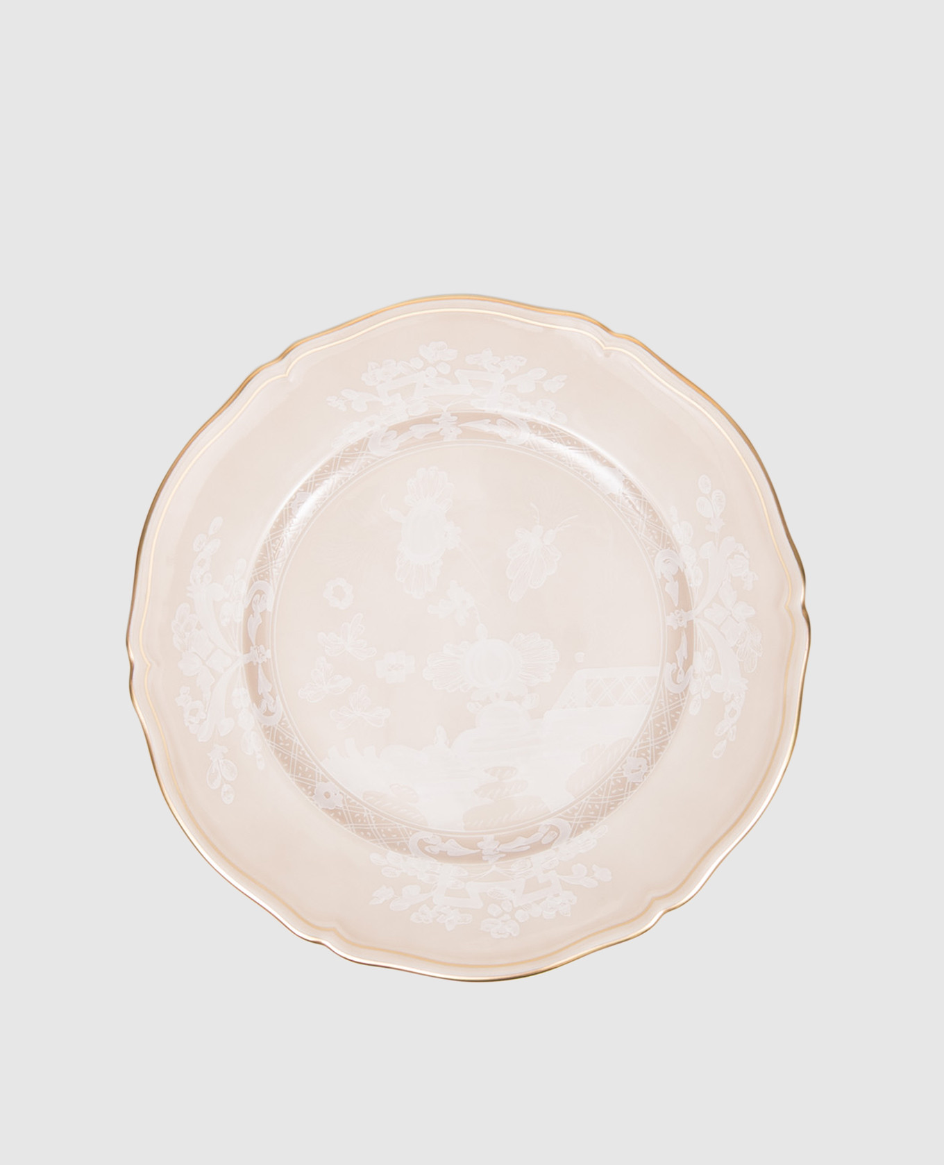 Piatto in porcellana beige