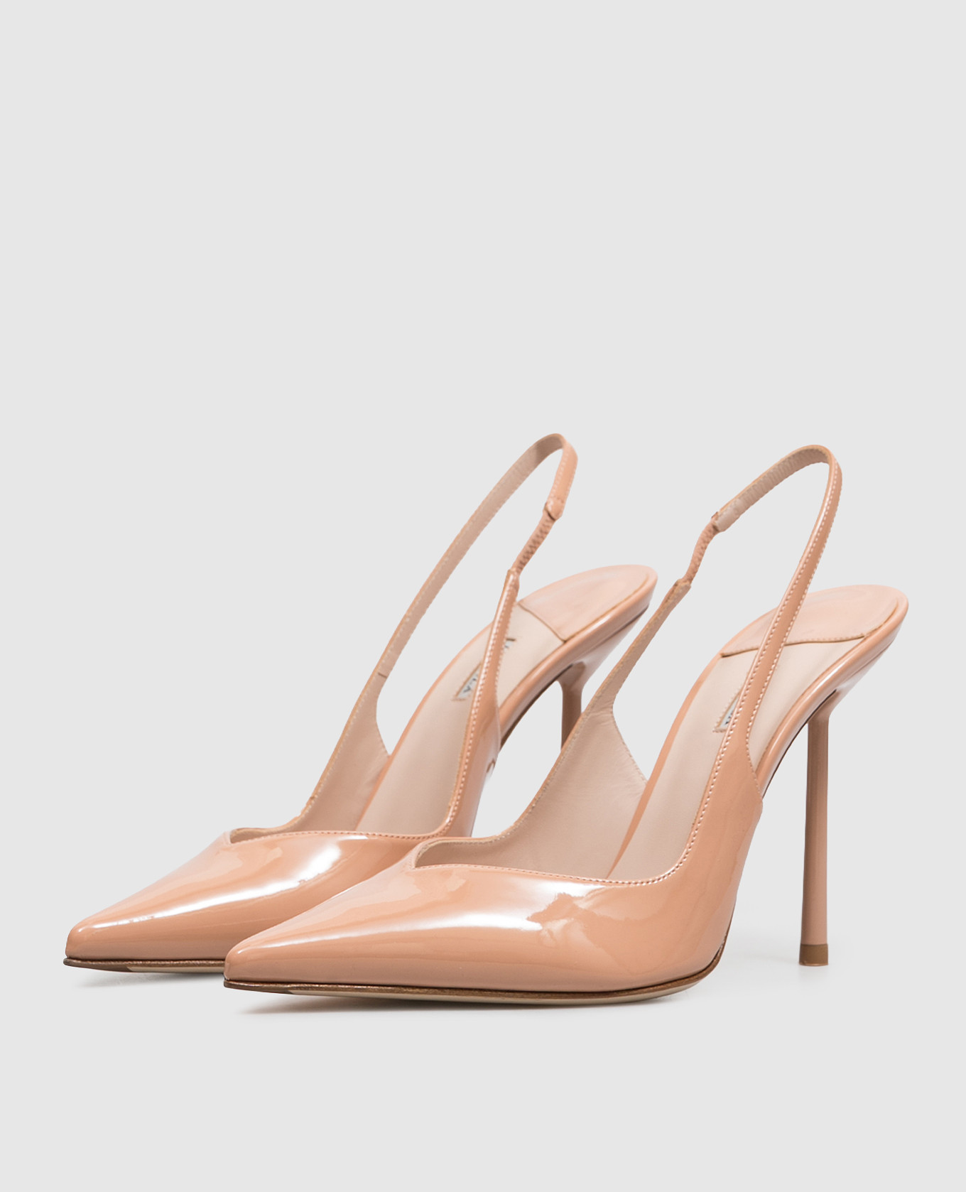 Vivienne beige patent slingbacks Le Silla 2