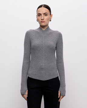 Victoria Beckham Gray merino wool jumper 1425KTP006804B