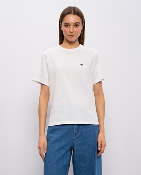 Max Mara Weekend White T-shirt WKDVENACO with embroidered emblem WKDVENACO