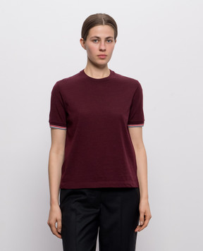 Thom Browne Burgundy wool T-shirt FJS232AJ0301