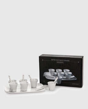 SELETTI White porcelain coffee set Estetico Quotidiano 10100